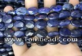 CDU217 15.5 inches 10*14mm faceted oval blue dumortierite beads