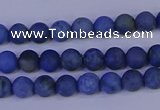 CDU300 15.5 inches 4mm round matte blue dumortierite beads