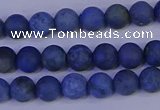 CDU301 15.5 inches 6mm round matte blue dumortierite beads