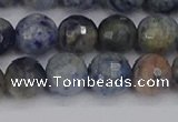 CDU311 15.5 inches 10mm faceted round blue dumortierite beads