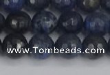 CDU318 15.5 inches 10mm faceted round blue dumortierite beads