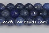 CDU323 15.5 inches 6mm faceted round blue dumortierite beads