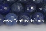 CDU325 15.5 inches 10mm faceted round blue dumortierite beads