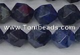 CDU333 15.5 inches 12mm faceted nuggets blue dumortierite beads