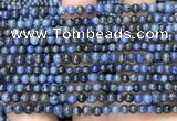 CDU350 15.5 inches 4mm round blue dumortierite beads wholesale