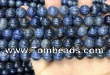 CDU353 15.5 inches 10mm round blue dumortierite beads wholesale
