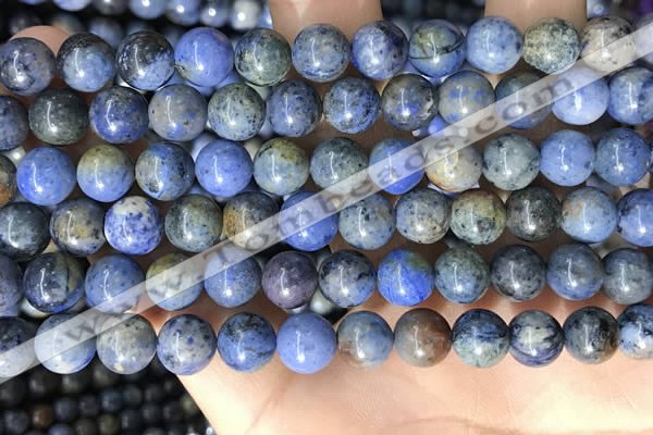 CDU362 15.5 inches 8mm round sunset dumortierite beads wholesale