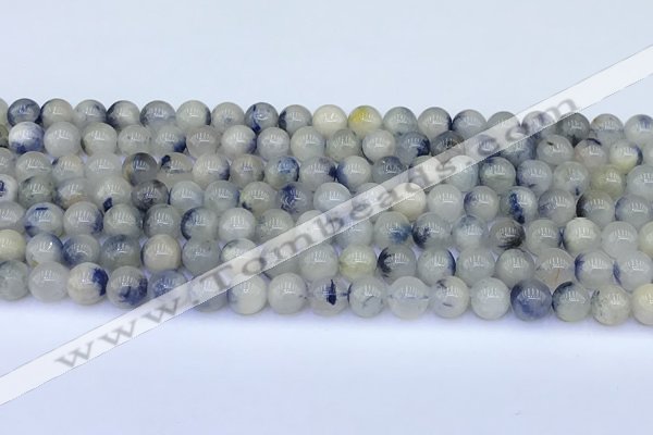 CDU375 15.5 inches 6mm round natural blue dumortierite beads