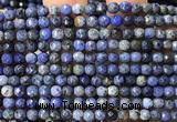 CDU400 15 inches 4mm faceted round dumortierite beads wholesale