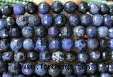 CDU403 15 inches 10mm faceted round dumortierite beads wholesale