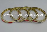 CEB109 7mm width gold plated alloy with enamel bangles wholesale