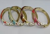 CEB123 16mm width gold plated alloy with enamel bangles wholesale