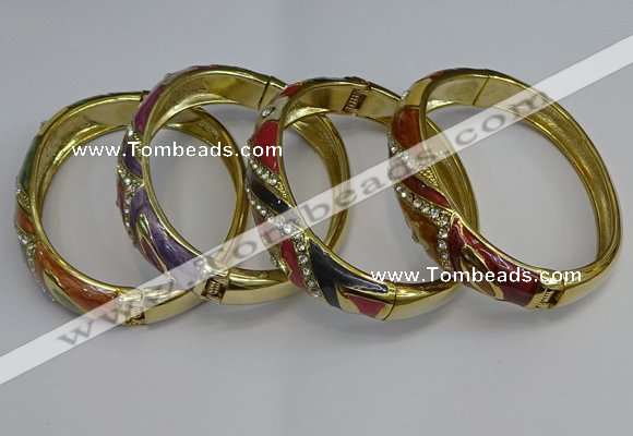 CEB126 16mm width gold plated alloy with enamel bangles wholesale