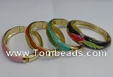 CEB128 16mm width gold plated alloy with enamel bangles wholesale