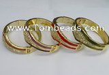 CEB129 22mm width gold plated alloy with enamel bangles wholesale