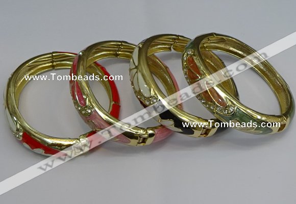 CEB132 16mm width gold plated alloy with enamel bangles wholesale