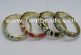 CEB134 16mm width gold plated alloy with enamel bangles wholesale