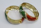 CEB135 18mm width gold plated alloy with enamel bangles wholesale