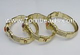 CEB137 22mm width gold plated alloy with enamel bangles wholesale