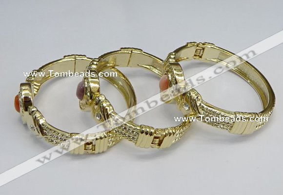 CEB137 22mm width gold plated alloy with enamel bangles wholesale