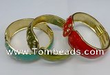 CEB138 28mm width gold plated alloy with enamel bangles wholesale