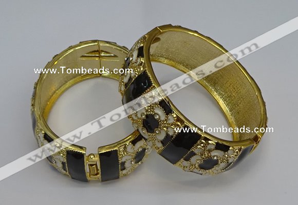 CEB140 24mm width gold plated alloy with enamel bangles wholesale