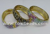 CEB141 20mm width gold plated alloy with enamel bangles wholesale