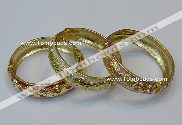 CEB143 18mm width gold plated alloy with enamel bangles wholesale