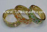 CEB147 19mm width gold plated alloy with enamel bangles wholesale