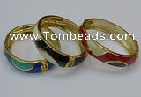 CEB148 15mm width gold plated alloy with enamel bangles wholesale