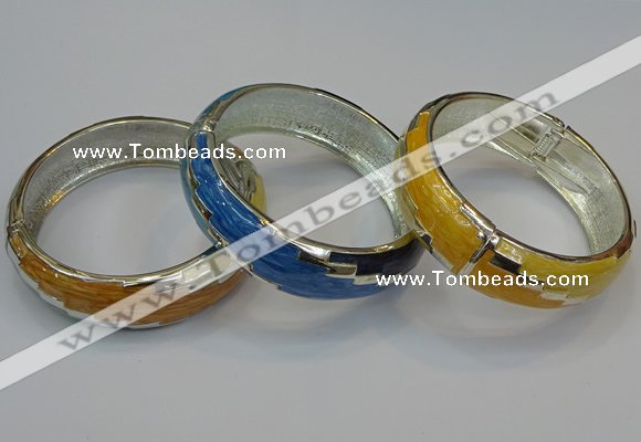 CEB150 19mm width silver plated alloy with enamel bangles wholesale