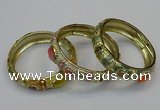 CEB153 17mm width gold plated alloy with enamel bangles wholesale