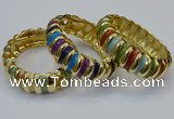 CEB155 20mm width gold plated alloy with enamel bangles wholesale