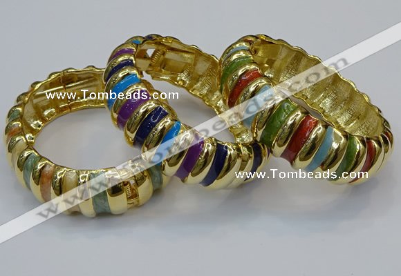 CEB155 20mm width gold plated alloy with enamel bangles wholesale