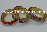 CEB156 19mm width gold plated alloy with enamel bangles wholesale