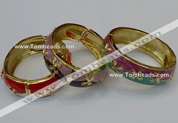 CEB156 19mm width gold plated alloy with enamel bangles wholesale