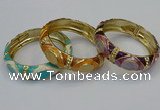 CEB158 17mm width gold plated alloy with enamel bangles wholesale