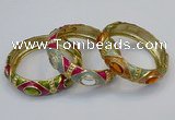 CEB159 17mm width gold plated alloy with enamel bangles wholesale