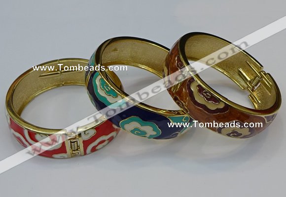 CEB162 20mm width gold plated alloy with enamel bangles wholesale