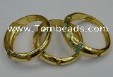 CEB169 17mm width gold plated alloy with enamel bangles wholesale