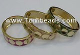 CEB175 18mm width gold plated alloy with enamel bangles wholesale