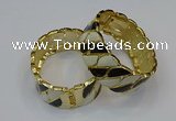 CEB176 25mm width gold plated alloy with enamel bangles wholesale