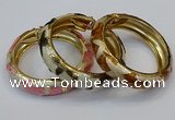 CEB179 17mm width gold plated alloy with enamel bangles wholesale