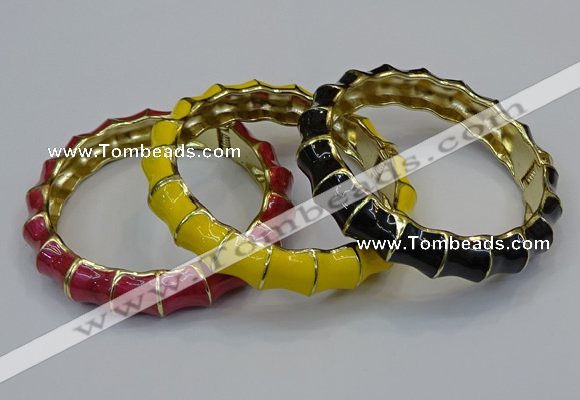 CEB180 14mm width gold plated alloy with enamel bangles wholesale