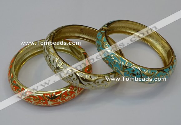 CEB184 15mm width gold plated alloy with enamel bangles wholesale
