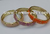 CEB185 14mm width gold plated alloy with enamel bangles wholesale