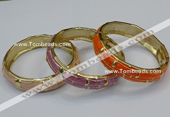 CEB185 14mm width gold plated alloy with enamel bangles wholesale