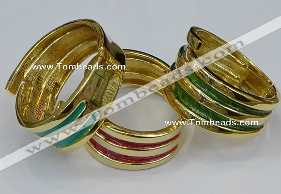 CEB186 38mm width gold plated alloy with enamel bangles wholesale