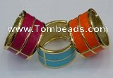 CEB187 38mm width gold plated alloy with enamel bangles wholesale