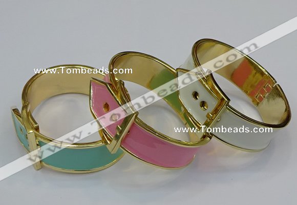 CEB188 27mm width gold plated alloy with enamel bangles wholesale